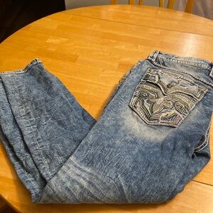 Rock revival garland green jeans